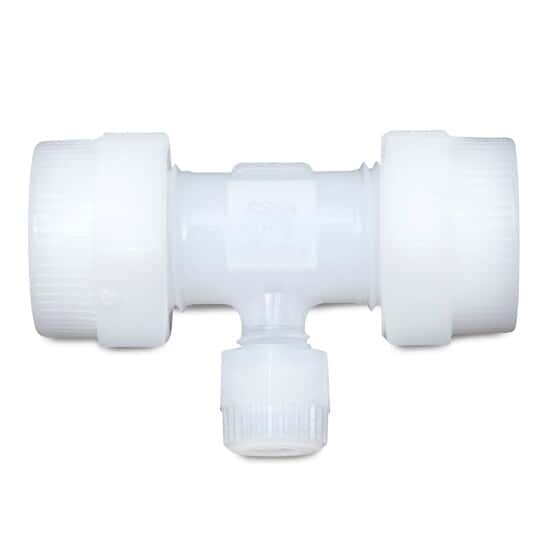 PharmaFluor Compression Fitting, Tee Reducer, PFA, 1/2