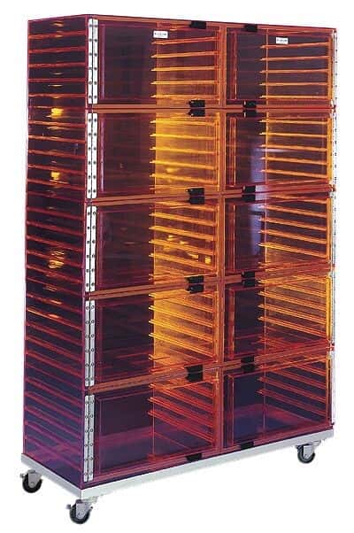 Plas-Labs 860/6 CG Six-chamber desiccator with cart; color, clear
