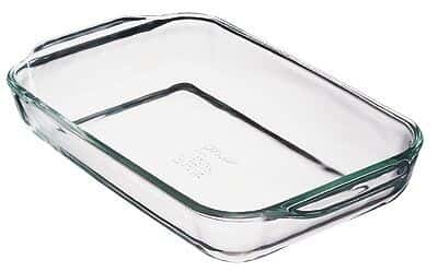 Pyrex Brand 3175 Glass Drying Tray, 272mm L x 179mm W x 50mm H; 4/Cs
