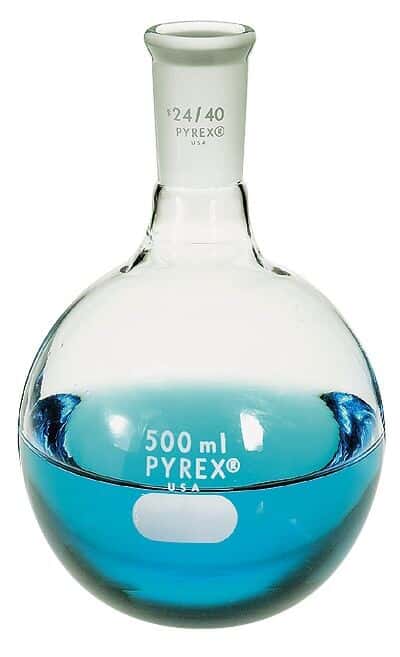 Pyrex 4320-1L Brand 4320 round-bottom flask; 1000 mL, case of 12