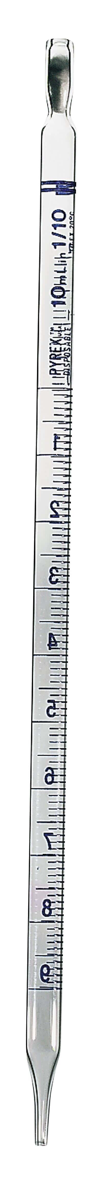 Pyrex 7078-5N Disposable Glass Serological Pipette, 5 mL, Sterile-Bulk; 960/Cs