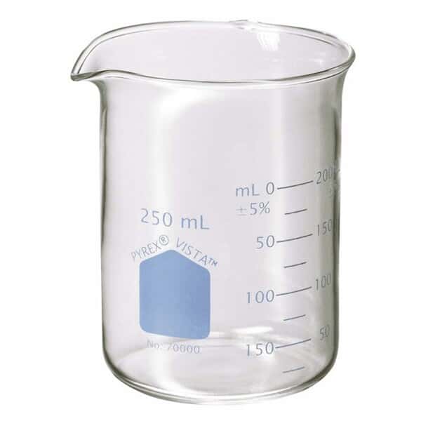 Pyrex Vista 70000-50 Griffin Style Beakers, 50 mL 12/pk