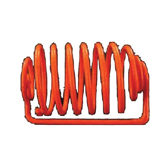 QLA Spiral Capsule Sinker, Orange PTFE-Coated Music Wire; 6.5 coils