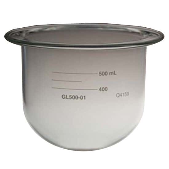 QLA Standard Vessel for Hanson SR8-Plus, 500 mL; Clear Glass