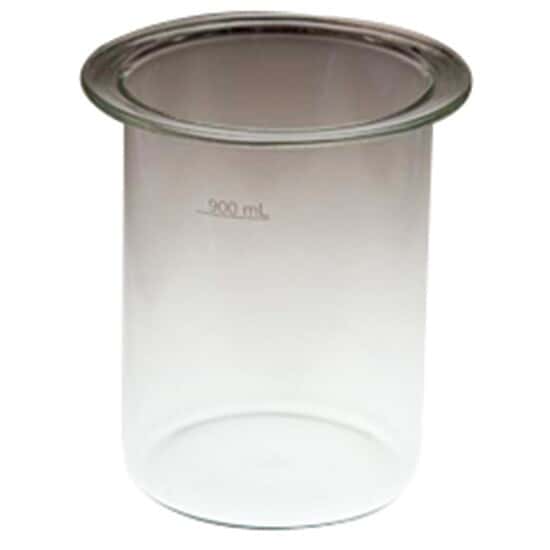 QLA Disintegration Beaker with Flat Top Compatible with Agilent, VanKel, and Varian Dissolution Apparatus, 900 mL; Clear Glass