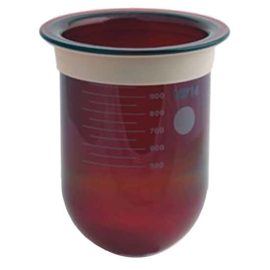 QLA Standard Vessel with Acculign Ring for Distek, 1000 mL, Amber Glass; Serialized