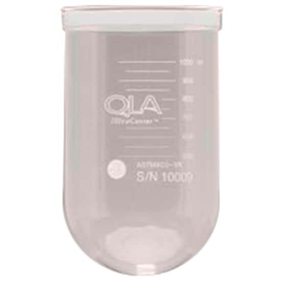 QLA PEAK Vessel for V-Series, TruCenter, No Collar, 1000 mL, Clear Glass; Serialized