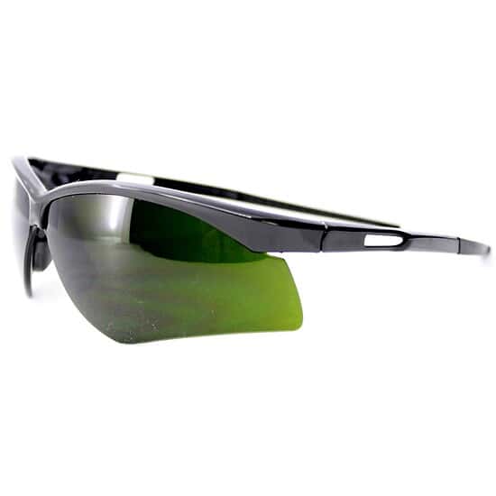 RADNOR® Premier Series IR Black Safety Glasses with IR 5.0 Green