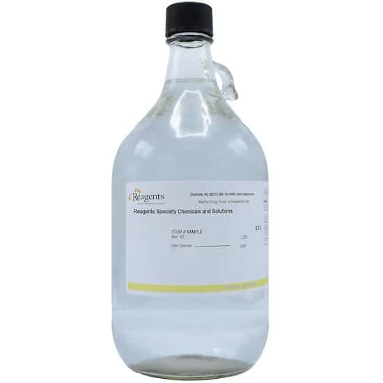 Reagents Methanol, ACS Reagent (Absolute), Clear Glass Bottle, 2.5L