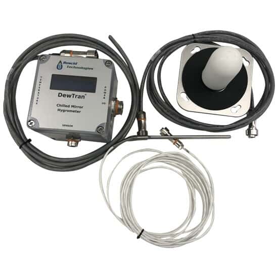 Roscid Technologies DewTran® Chilled Mirror Hygrometer, Remote Mount, Tested up to 90°C at 95% RH, with Air Temperature Probe