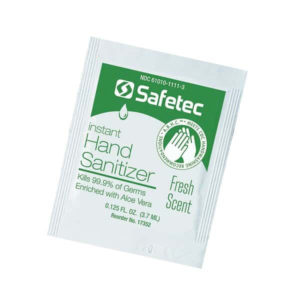 Safetec of America 17352 Antiseptic Hand Cleaner, 1/8oz pouches, 1000