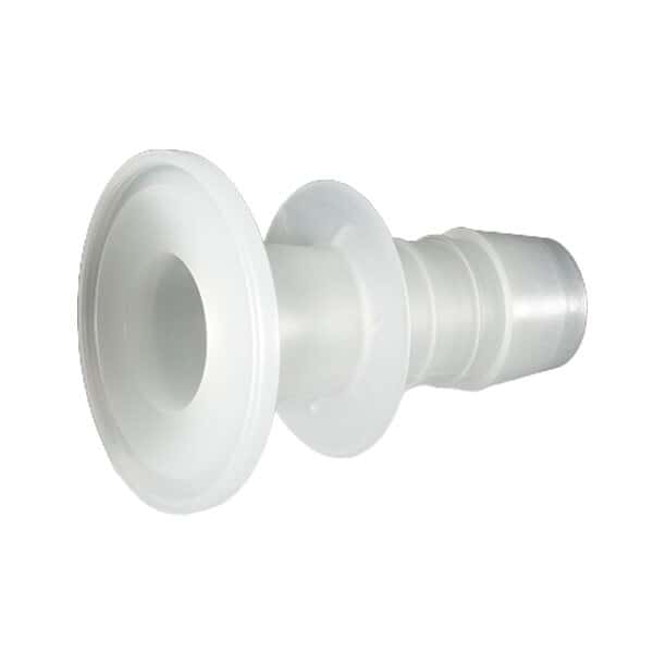 Saint Gobain Pure-Fit® SIB® Sanitary to Hose Barb Fitting, Straight Adapter, Polypropylene, 1