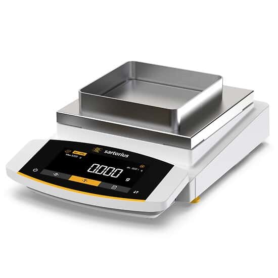 Sartorius Cubis II Precision Balance, 3200 g x 1 mg, with Removable Flat Stainless Steel Draft Shield; 100 to 240 VAC, 50/60 Hz