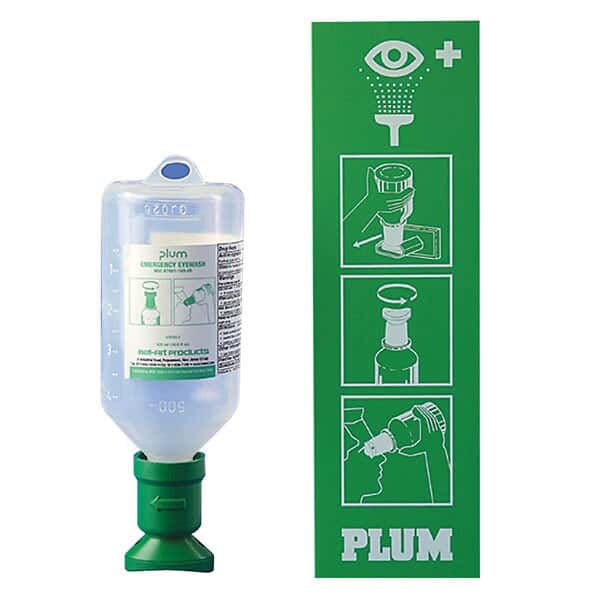 Scienceware Plum Sterile Saline Eyewash Station, 500 mL from ColeParmer