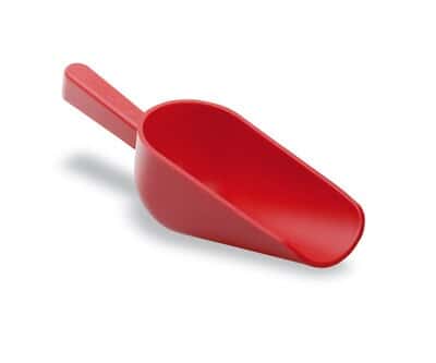 Scienceware H369042004 Individually Sterile wrapped red scoop - 4 oz., 100/pk