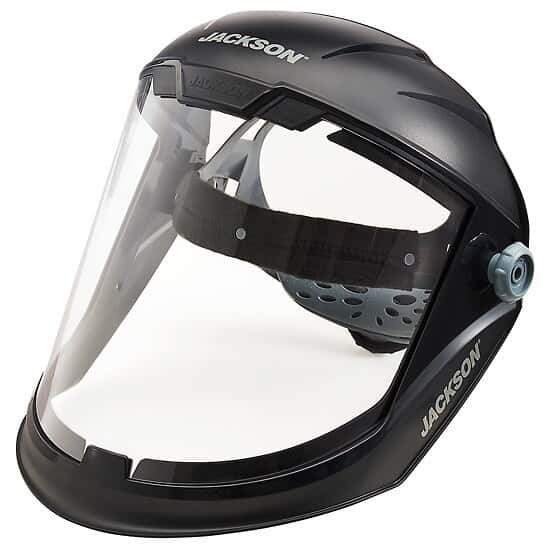 Jackson Safety® Maxview™ Clear Polycarbonate Face Shield with Anti-Fog Coating for Slotted Hard-Hats