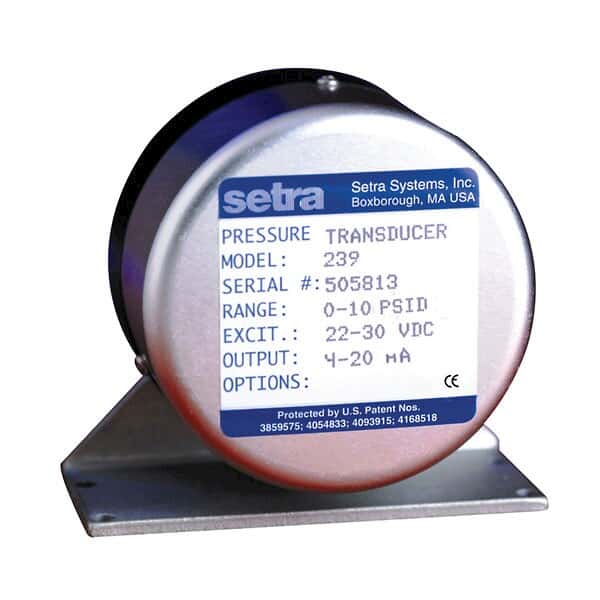 Setra 2391001WB1102WNN Differential Pressure Transmitter, 0 to 1.0