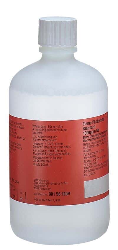 Sherwood Scientific Flame Photometer Calibration Standard, 1000 ppm Potassium; 6 x 100 mL