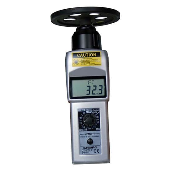 Shimpo DT-205LR-S12 Contact/Noncontact LCD Tachometer with 12