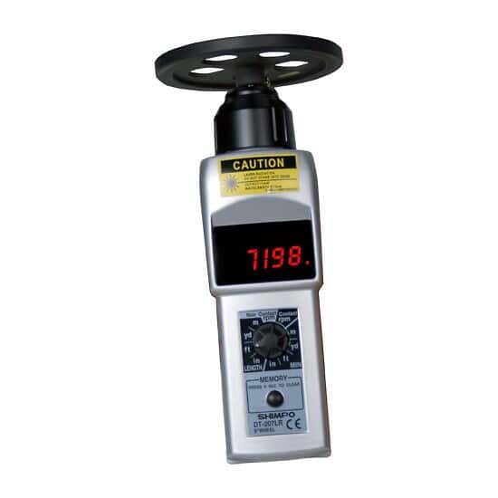 Shimpo DT-207LR-S12 Contact/Noncontact LED Tachometer with 12