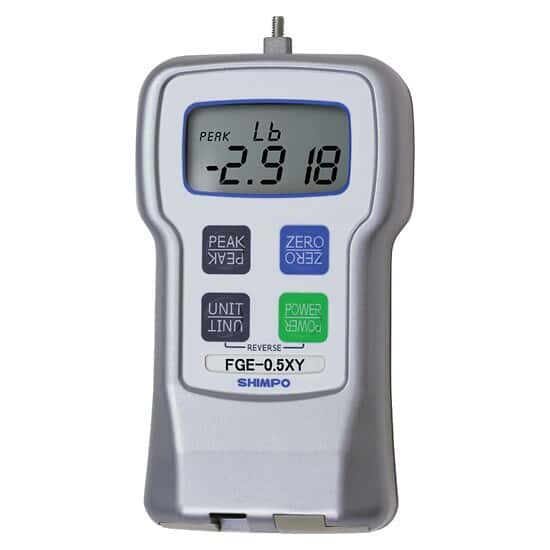 Shimpo FGE-200XY High Capacity Digital Force Gauge, 200 lb