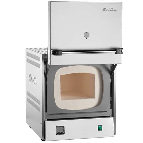 SNOL 8.2/1100 LHM01 SS  Muffle Furnace, Stainless Steel, 8.2 L, Upwards Opening Door, 120V