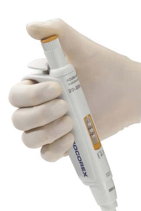 Socorex Acura Adjustable-Volume Pipettor, 2-20 µL; Each