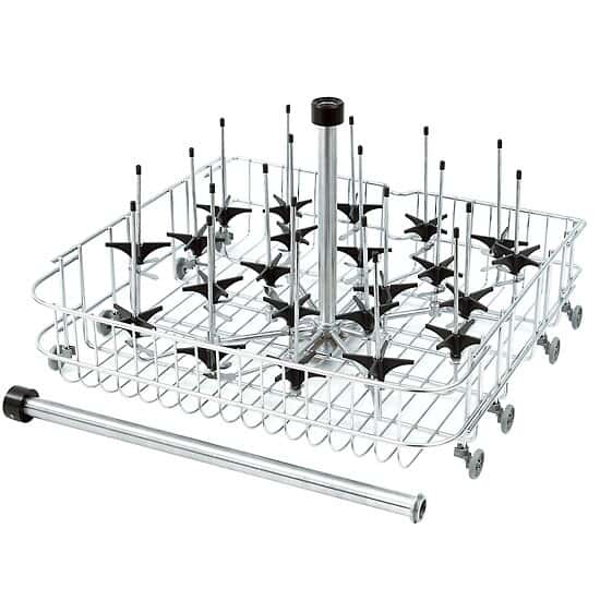 SP Hotpack Spindle Rack Set for Glassware Washer, Lower Spindle Rack for Mixed Use