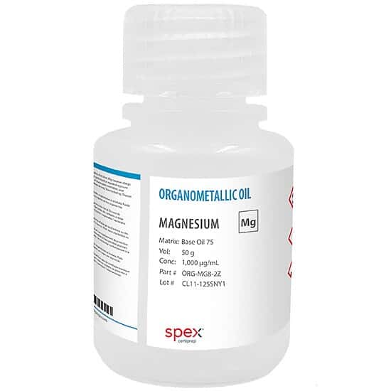 Spex ORG-MG8-2Z Magnesium Organometallic Standard, 1,000 µg/mL in Base Oil 75; 50 g