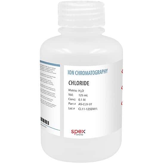 Spex AS-CL9-5Y Chloride (Cl-) Ion Selective Electrode Standard, 0.1 M; 125 mL