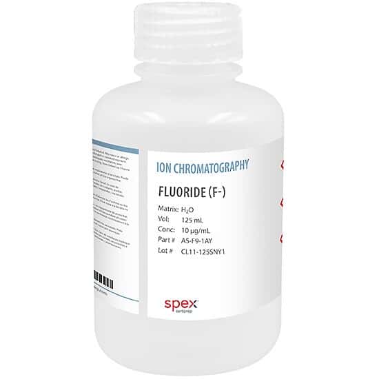 Spex AS-F9-1AY Fluoride (F-) Ion Selective Electrode Standard, 10 µg/mL; 125 mL
