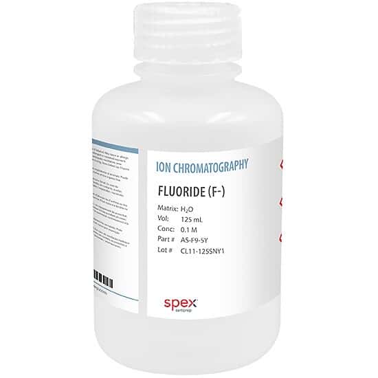 Spex AS-F9-5Y Fluoride (F-) Ion Selective Electrode Standard, 0.1 M; 125 mL