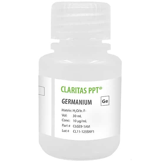 Spex CLGE9-1AM Claritas PPT® Grade Germanium, 10 µg/mL in H2O/tr. F-; 30 mL