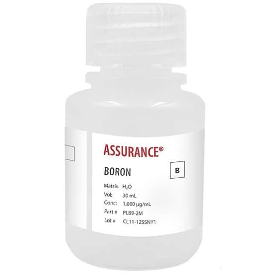Spex PLB9-2M Assurance® Grade Boron, 1,000 µg/mL for AA and ICP in H2O; 30 mL
