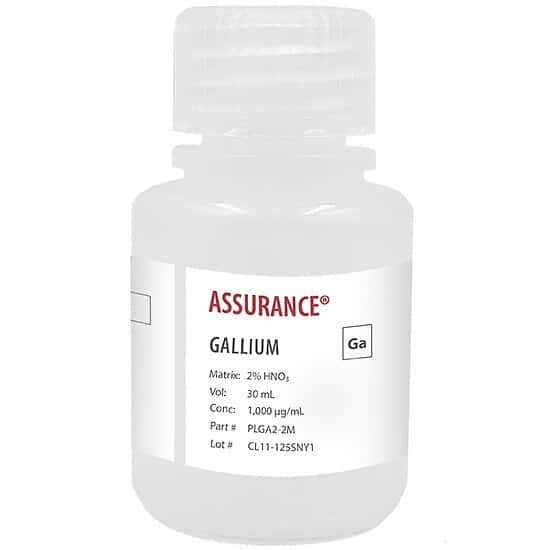 Spex PLGA2-2M Assurance® Grade Gallium, 1,000 µg/mL for AA and ICP in 2% HNO3; 30 mL
