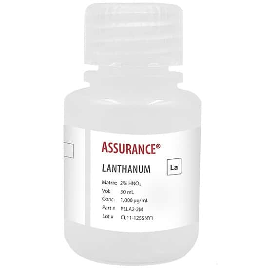 Spex PLLA2-2M Assurance® Grade Lanthanum, 1,000 µg/mL in 2% HNO3; 30 mL