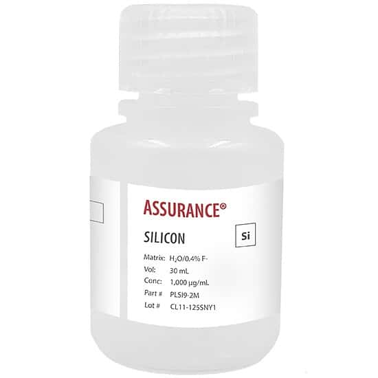 Spex PLSI9-2M Assurance® Grade Silicon, 1,000 µg/mL (1,000 ppm) for AA and ICP in Water & 0.4% Fluoride; 30 mL