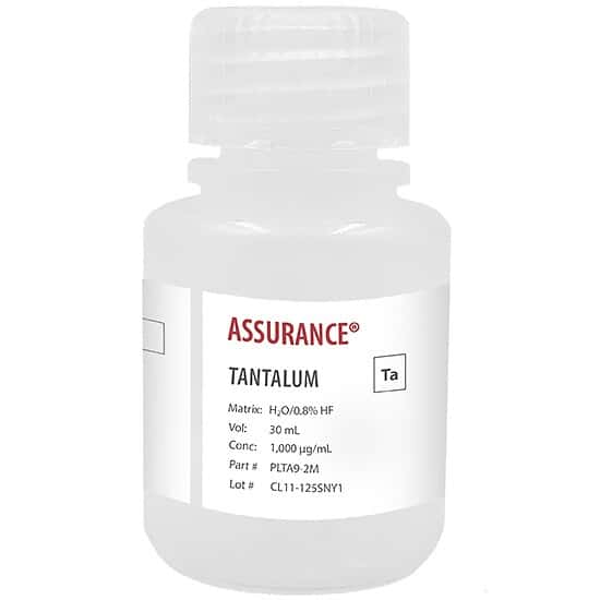 Spex PLTA9-2M Assurance® Grade Tantalum, 1,000 µg/mL in H2O/0.8% HF; 30 mL