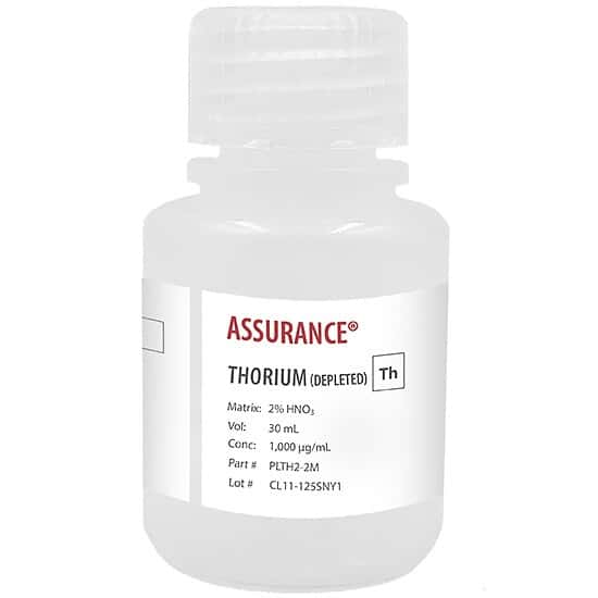 Spex PLTH2-2M Assurance® Grade Thorium, 1,000 µg/mL in 2% HNO3; 30 mL