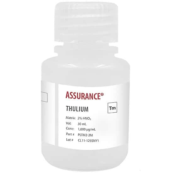 Spex PLTM2-2M Assurance® Grade Thulium, 1,000 µg/mL in 2% HNO3; 30 mL