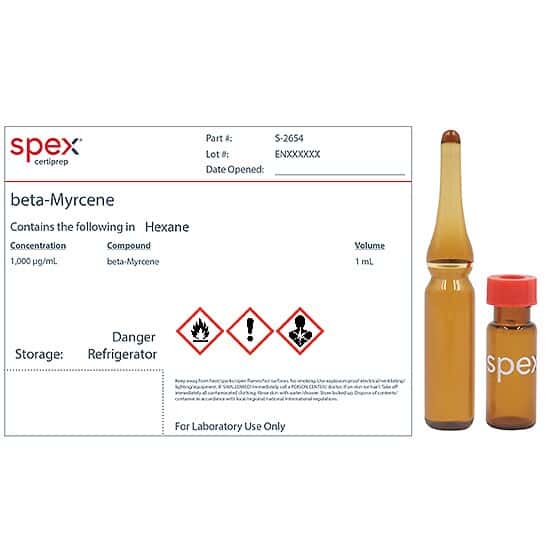 Spex S-2654 ß-Myrcene, 1,000 µg/mL in Hexane; 1 mL