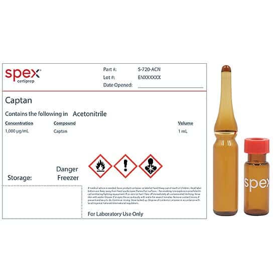 Spex S-720-ACN Captan, 1,000 µg/mL in Acetonitrile; 1 mL