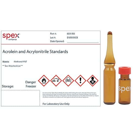 Spex 603-XM Acrolein and Acrylonitrile Standard, 2,000 µg/mL; 1 mL