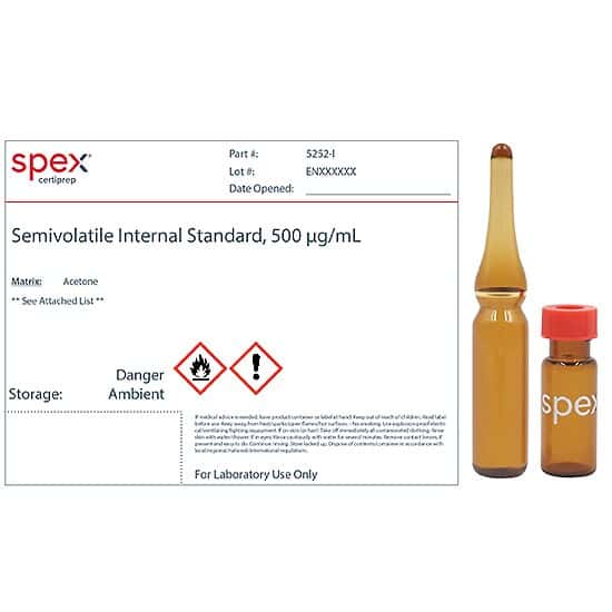 Spex 5252-I Semivolatile Internal Standard for EPA Method 525, 500 µg/mL; 1 mL