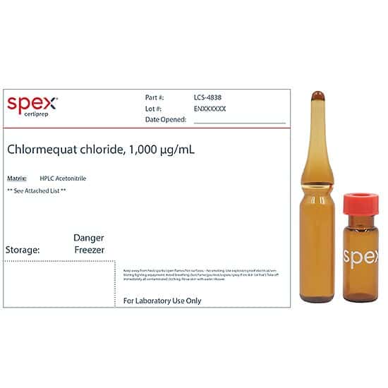 Spex LCS-4838 Chlormequat Chloride, 1,000 µg/mL in HPLC Acetonitrile; 1 mL