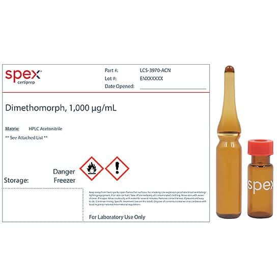 Spex LCS-3970-ACN Dimethomorph LC/MS Standard, 1,000 µg/mL in HPLC Acetonitrile; 1 mL