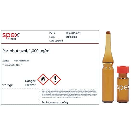 Spex LCS-4345-ACN Paclobutrazol LC/MS Standard, 1,000 µg/mL in LC/MS Acetonitrile; 1 mL