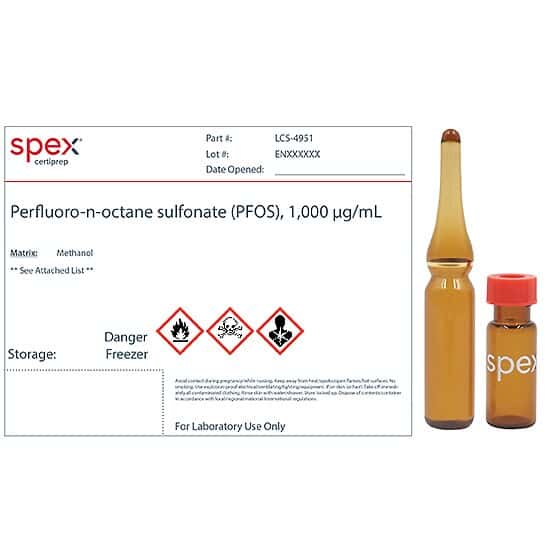 Spex LCS-4951 Perfluoro-n-octane sulfonate (PFOS) LC/MS Standard in Methanol; 1 mL
