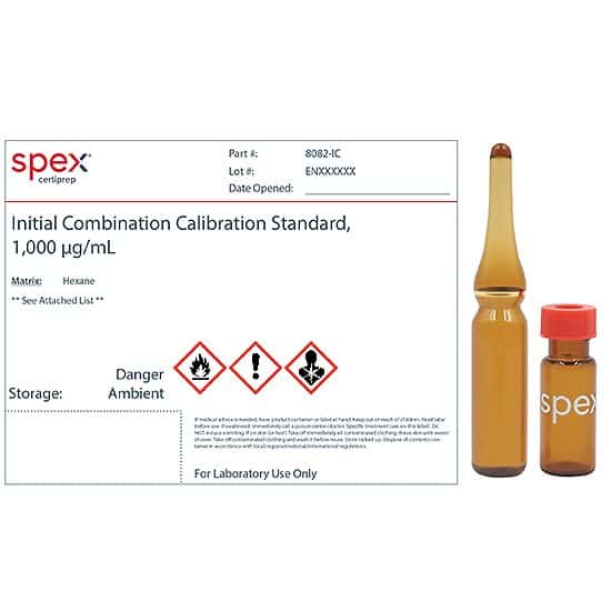 Spex 8082-IC Initial Combination Calibration Standard, 1,000 µg/mL; 1 mL
