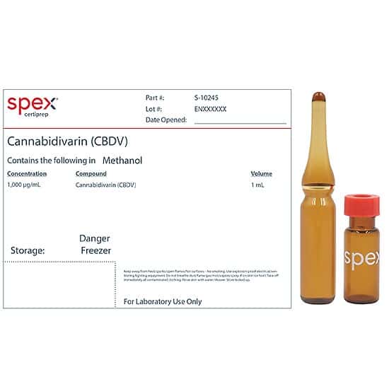 Spex S-10245 Cannabidivarin (CBDV) DEA Controlled Substance, 1,000 µg/mL; 1 mL